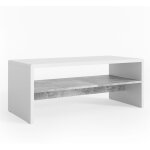 Vicco - table basse, béton / blanc, 99. 6x39. 8cm Vicco - table basse, béton / blanc, 99. 6x39. 8cm