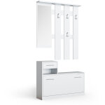 Vicco - vestiaire billy, blanc, 25 x 191 cm