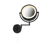 Vicino - miroir mural maquillage - rasage - 2 lumi�re - l 385 mm - noir - moderne - �clairage int�rieur ...