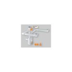 Lira - vidage vier 2 bacs, tubulure gain de place, avec siphon et prise machine  laver