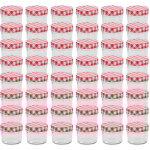 Vidaxl - 48 pcs pots à confiture couvercles blanc et rouge verre 110 ml Vidaxl - 48 pcs pots à confiture couvercles blanc et rouge verre 110 ml