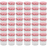 Vidaxl - 48 pcs pots � confiture couvercles blanc et rouge verre 110 ml