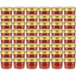 48 pcs pots à confiture avec couvercle doré verre 110 ml 48 pcs pots à confiture avec couvercle doré verre 110 ml