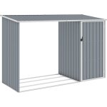 Vidaxl - abri  bois de jardin gris 245x98x159 cm acier galvanis
