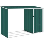 Vidaxl - abri  bois de jardin vert 245x98x159 cm acier galvanis