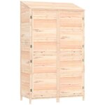 Vidaxl ? abri de jardin en bois massif 102x52x174, 5 cm ? mat�riau sapin durable ? grand espace de rangement ...