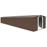 Vidaxl abri de jardin marron 257x779x181 cm acier galvanis�