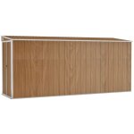 Abri de jardin mural, remise cabane pour outils marron 118x382x178 cm acier galvanis vidaxl