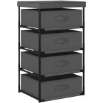 Vidaxl - armoire avec 4 paniers amovibles en tissu en acier diff�rentes couleurs couleur : gris