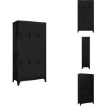Vidaxl - armoire � casiers noir 90x45x180 cm acier - armoire m�tallique - meuble rangement - placard ...