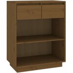 Armoire console marron miel 60x34x75 cm bois de pin solide Armoire console marron miel 60x34x75 cm bois de pin solide
