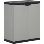 Armoire  dchets de jardin gris et noir 68x40x85 cm pp