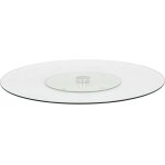 Assiette de service rotative transparent 60 cm verre tremp
