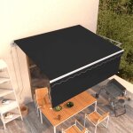 Vidaxl - auvent automatique r�tractable avec store 4, 5x3 m anthracite
