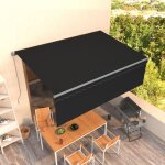 Vidaxl - auvent manuel r�tractable avec store 4x3 m anthracite
