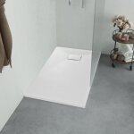 Vidaxl - bac de douche smc blanc 100 x 80 cm