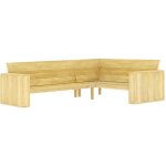 Vidaxl - banc d'angle de jardin 239 cm bois de pin imprégné Vidaxl - banc d'angle de jardin 239 cm bois de pin imprégné