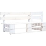 Vidaxl - banc d'angle palette de jardin bois blanc