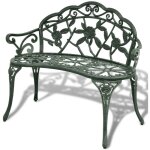 Vidaxl - banc de jardin 100 cm aluminium coul� vert