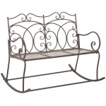 Vidaxl - banc de jardin 104 cm fer marron antique