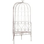 Banc de jardin 95 cm fer marron antique