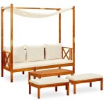 Vidaxl - banc de jardin avec table et repose - pieds bois d'acacia solide