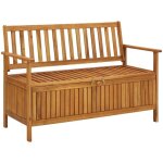 Vidaxl - banc de rangement de jardin 120 cm bois d'acacia solide