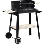 Vidaxl - barbecue au charbon de bois avec roulettes