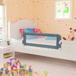 Vidaxl - barrire de lit enfant gris 102x42 cm polyester