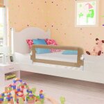 Barri�re de lit enfant taupe 102x42 cm polyester