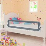Vidaxl - barrire de scurit de lit d'enfant gris 120x42 cm polyester
