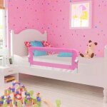 Vidaxl - barri�re de s�curit� de lit d'enfant rose 120x42 cm polyester