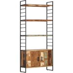 Vidaxl - bibliothque 4 niveaux 80x30x180 cm bois solide de rcupration
