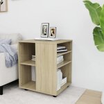 Vidaxl - biblioth�que mobile avec roues et 2 �tag�res ouvertes diff�rentes couleurs disponibles couleur ...