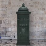 Vidaxl - bote aux lettres  pilier aluminium vintage antirouille vert