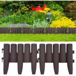 Bordures de pelouse 36 pcs marron 10 m pp vidaxl