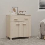 Buffet hamar marron miel 79x40x80 cm bois massif de pin vidaxl