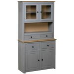 Vidaxl - buffet haut gris 93x40, 5x180 cm pin gamme panama