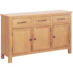 Vidaxl buffet marron 112 x 33. 5 x 70 cm ch�ne massif