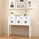 Buffet en style chinois en bois massif blanc