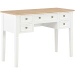 Vidaxl - bureau blanc 109, 5 x 45 x 77, 5 cm bois