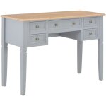 Vidaxl - bureau gris 109, 5 x 45 x 77, 5 cm bois