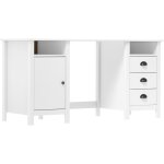 Vidaxl - bureau hill blanc 150x50x74 cm bois de pin solide