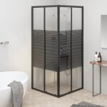 Vidaxl - cabine de douche � rayures esg 80x80x180 cm noir