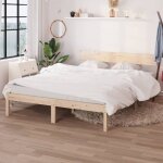 Vidaxl - cadre de lit bois de pin massif 120x190 cm uk petit double