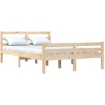 Cadre de lit sans matelas bois massif 120x190 cm vidaxl