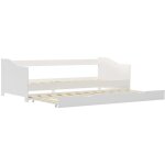 Cadre de lit extensible blanc bois de pin 90x200 cm vidaxl