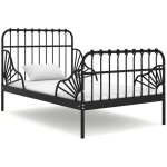 Vidaxl - cadre de lit extensible noir m�tal 80x130 / 200 cm