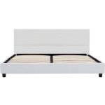 Cadre de lit sans matelas blanc similicuir 140x200 cm vidaxl