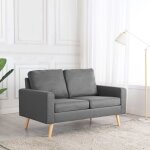 Vidaxl - canapé à 2 places gris clair tissu Vidaxl - canapé à 2 places gris clair tissu